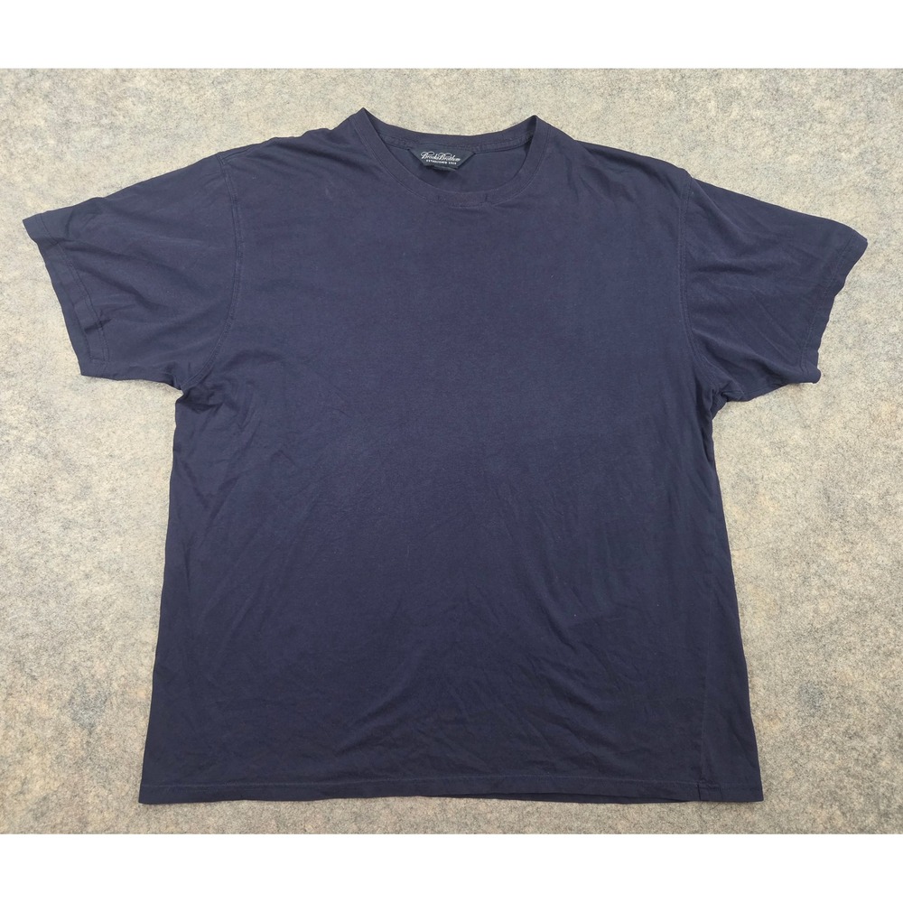 Brooks Brothers Mens Navy Blue 100% Cotton Short Sleeve Crewneck T-Shirt Size L